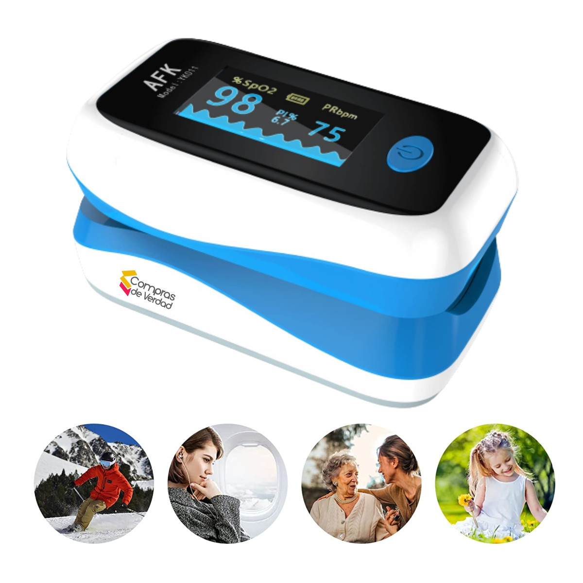 Miniatura 6 de Pulso Oximetro Adulto con Curva